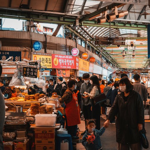 Рынок Кванчжан в Сеуле