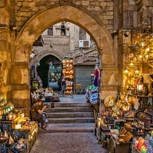 Лавка на рынке Хан аль-Халили.